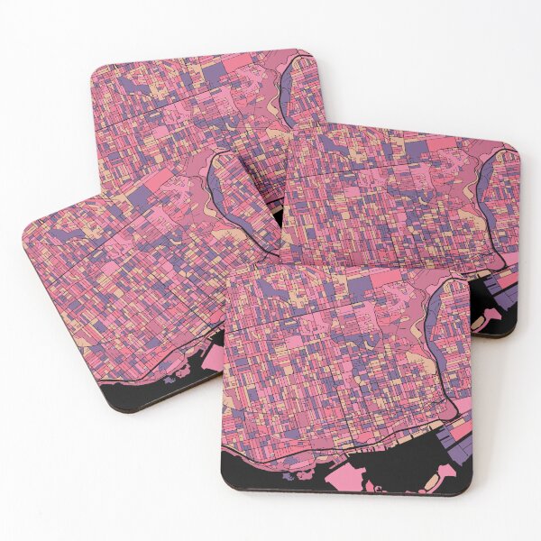 Item preview, Toronto Map Pattern in Purple & Pink designed and sold by PatternMaps.