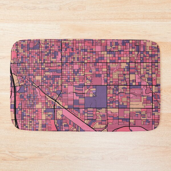 Item preview, Tucson Map Pattern in Purple & Pink designed and sold by PatternMaps.