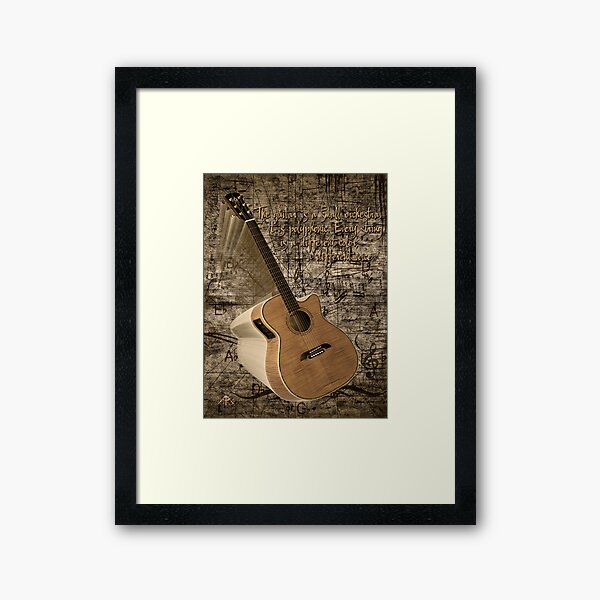 Guitar is Polyphonic Framed Art Print