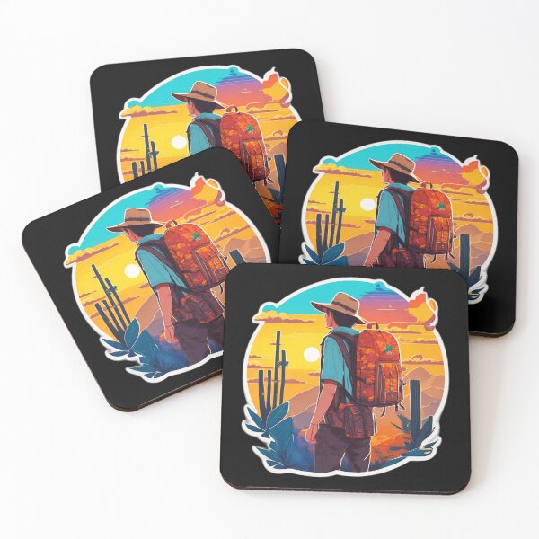 Item preview, Traveler Man Looking At Sunset - Desert Trip designed and sold by Ridiculam Toga.