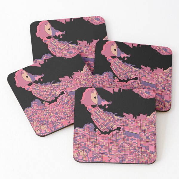 Item preview, Vancouver Map Pattern in Purple & Pink designed and sold by PatternMaps.