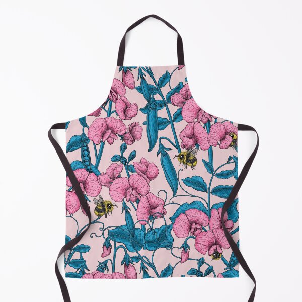 Item preview, Sweet peas and bumblebees, pink and blue designed and sold by Katerina Mitkova Kirilova.