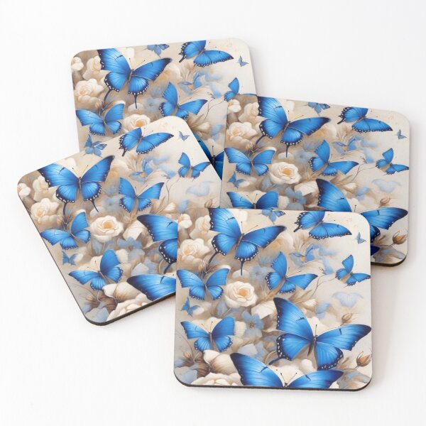 Item preview, Bright blue butterflies designed and sold by M-Y-A-R-T-.