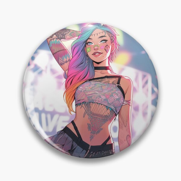 Item preview, Colourful Rave Girl at a Music Festival designed and sold by PixieRavePrints.