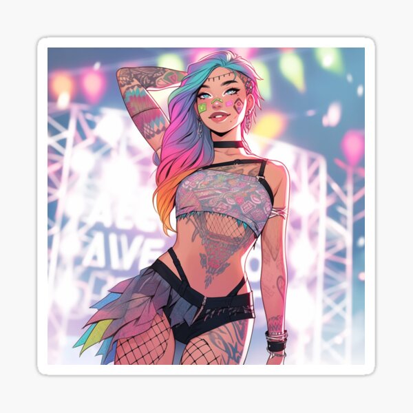 Colourful Neon Pixie Rave Girl with Fairy Wings Poster for Sale by  PixieRavePrints