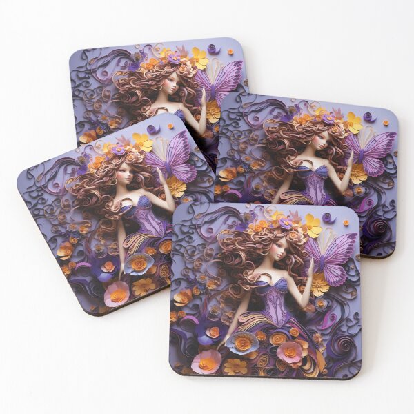 Item preview, a beautiful girl made of colorful paper cut out art designed and sold by aiphotosart.