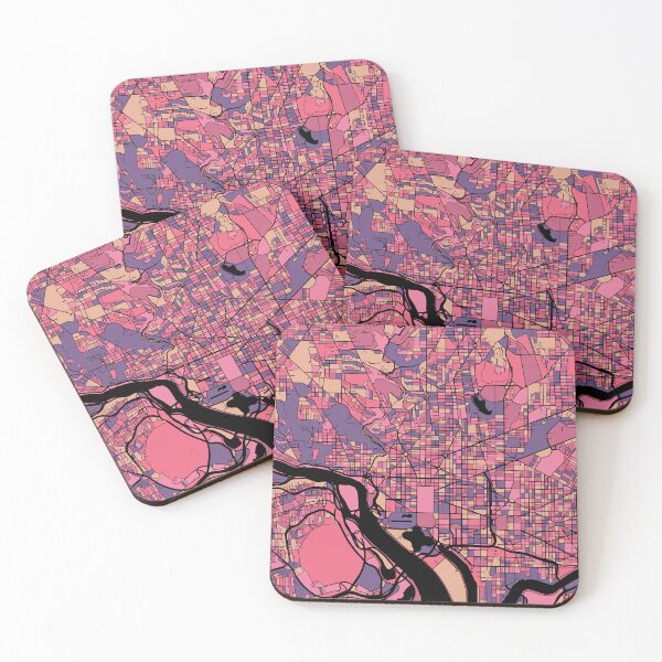 Item preview, Washington Map Pattern in Purple & Pink designed and sold by PatternMaps.