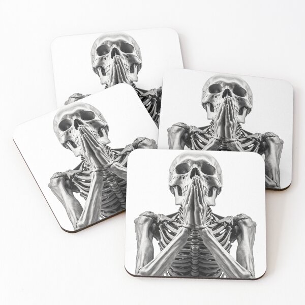 Item preview, skeleton praying scary designed and sold by WickyWildLife.