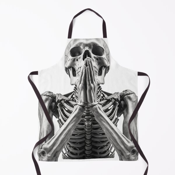 Item preview, skeleton praying scary designed and sold by WickyWildLife.