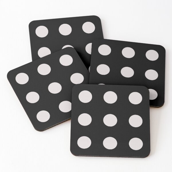 Artikelvorschau, Off White Polka Dots auf Mitternachtsschwarz entworfen und verkauft von AASparksDesigns.