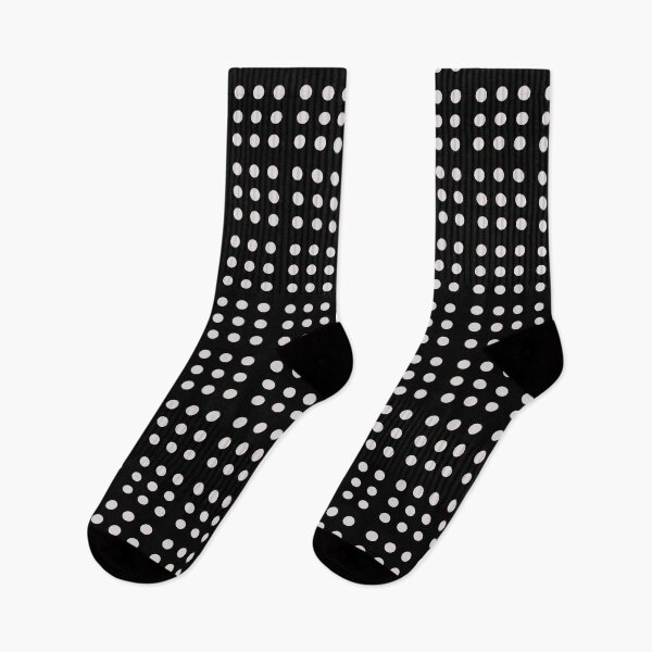 Artikelvorschau, Off White Polka Dots auf Mitternachtsschwarz entworfen und verkauft von AASparksDesigns.