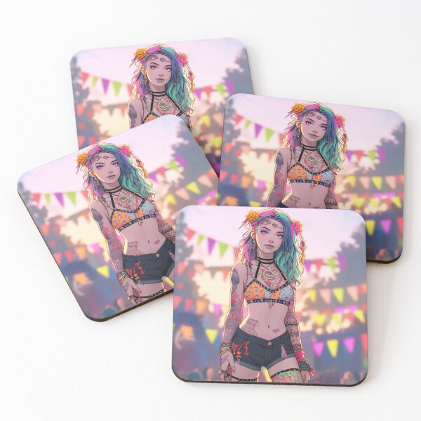 Item preview, Techno Art: A Rave Festival Dream Girl designed and sold by PixieRavePrints.