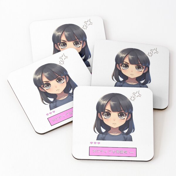 Item preview, Anime Girl UwU Angry Positive Vibes designed and sold by Yana Grech.