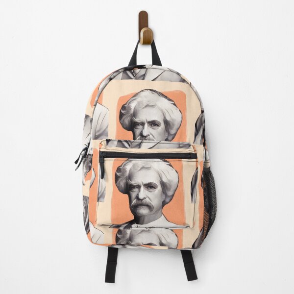 Item preview, American Writer Mark Twain - orange - illustration designed and sold by Litstoy.