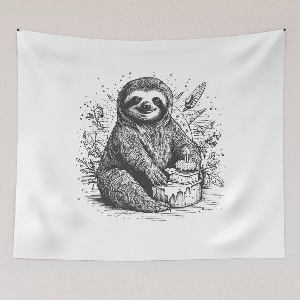Item preview, sloth birthday designed and sold by DerSenat.