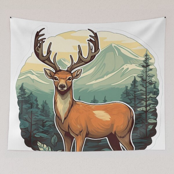 Item preview, Deer in the middle of the forest designed and sold by abmkf.