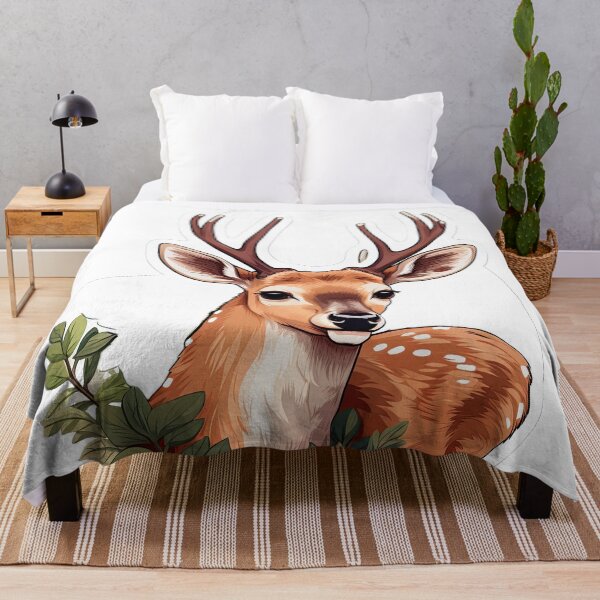 Item preview, Deer surrounded by leaves designed and sold by abmkf.