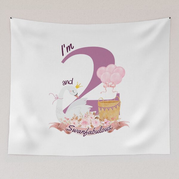 Item preview, Swan Lake Princess Birthday Party - Second Birthday Gift -Two Year Old Swan Lake Birthday Theme  designed and sold by GlazifiedArts.