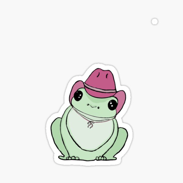 Frog with a cowboy hat ★ Sticker for Sale by sunflwrmike7