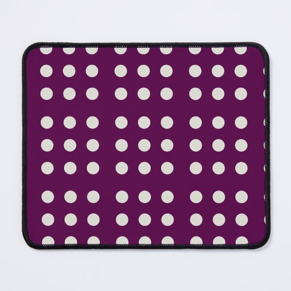 Artikelvorschau, Off White Polka Dots auf Aubergine entworfen und verkauft von AASparksDesigns.