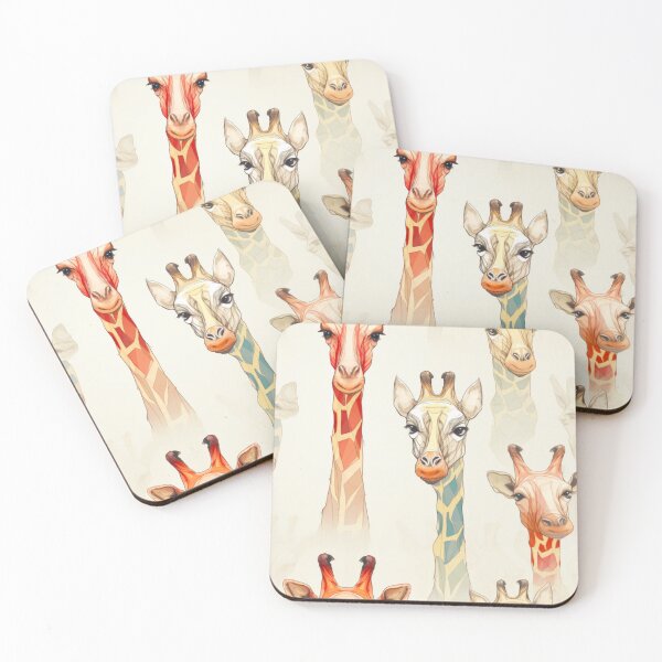 Item preview, Giraffe in Yellow Background, Animal, Pet, Wildlife, Seamless,Pattern, Cute, Sealife, Sand designed and sold by puppynpaw.