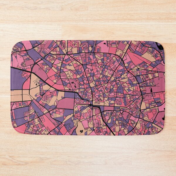 Item preview, Bucharest Map Pattern in Purple & Pink designed and sold by PatternMaps.