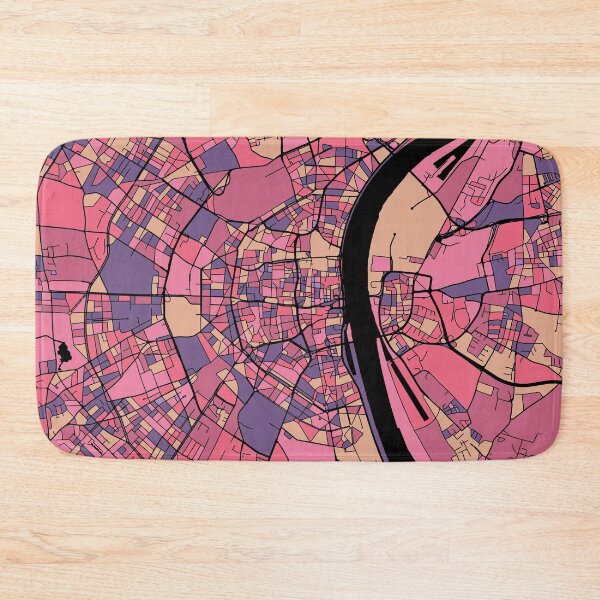 Item preview, Cologne Map Pattern in Purple & Pink designed and sold by PatternMaps.
