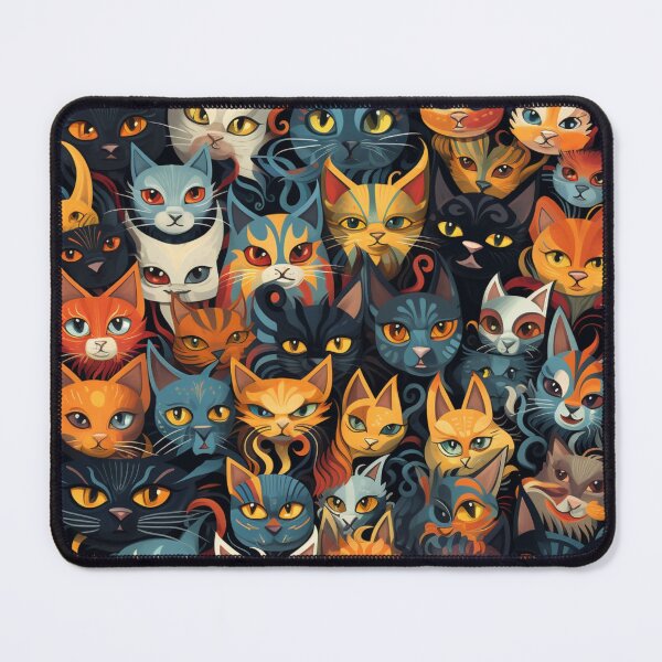 Item preview, Beautiful colourful crazy cats patter designed and sold by SmileshareShop.