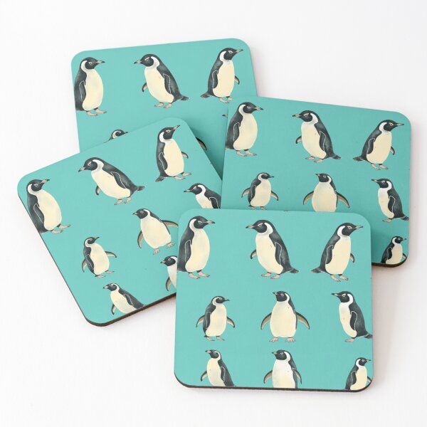 Item preview, Penguin Colony in Green Background, Forest Animal, Pet, Wildlife, Seamless,Pattern, Cute, Sealife, Sand designed and sold by puppynpaw.