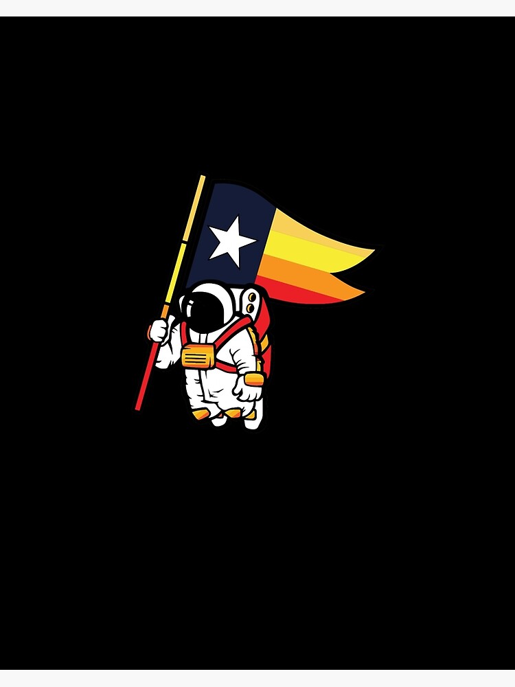 Houston Champ Texas Flag Astronaut Space City - Houston Space City  Astronaut  Art Board Print for Sale by NabShirts