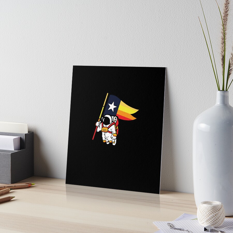 Houston Champ Texas Flag Astronaut Space City - Houston Space City  Astronaut  Art Board Print for Sale by NabShirts