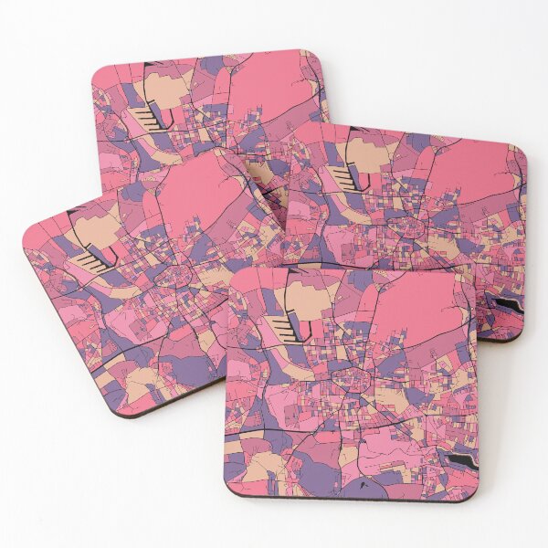Item preview, Dortmund Map Pattern in Purple & Pink designed and sold by PatternMaps.