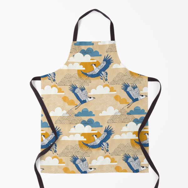 Item preview, Bold Oriental Style Secretary Birds - Golden Skies designed and sold by TigaTiga.