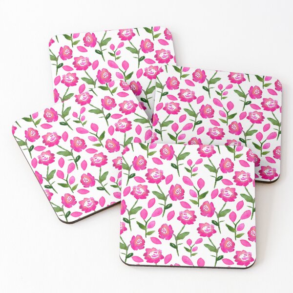 Item preview, Hand Painted Pink Watercolor Roses | Pink Floral designed and sold by Lindsay Marie Patterns.