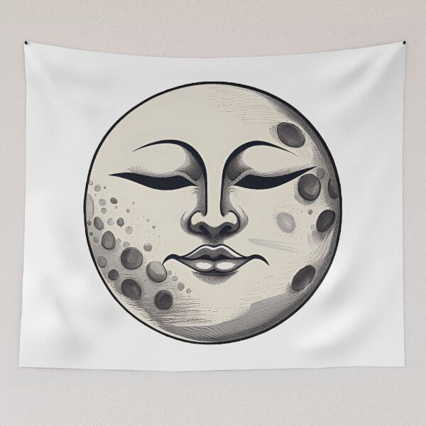 Item preview, moon face designed and sold by marjard.