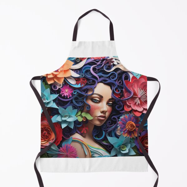 Item preview, a lady with paper flowers paper cut out art designed and sold by aiphotosart.