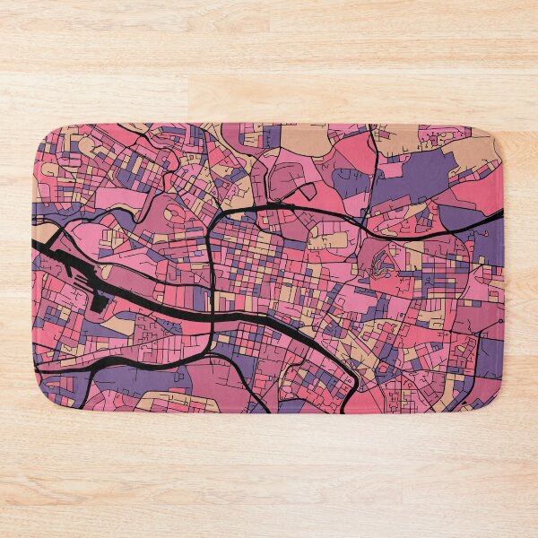 Item preview, Glasgow Map Pattern in Purple & Pink designed and sold by PatternMaps.