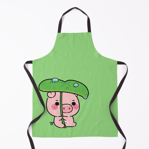 Item preview, Pigma, Cute little pig is shading under the big leaf while the rain drop designed and sold by Pigma-S.