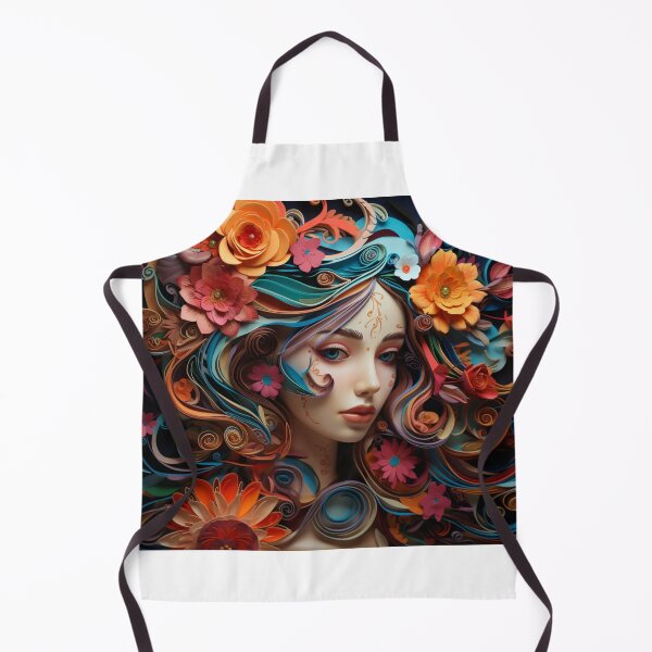 Item preview, a lady with paper flowers paper cut out art designed and sold by aiphotosart.