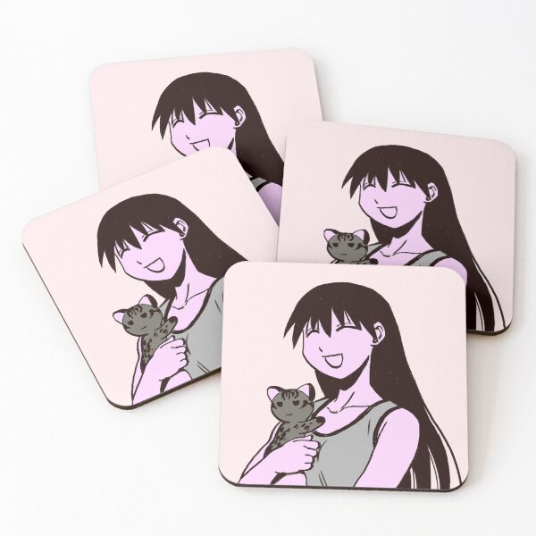 Item preview, I draw pink pastel happy sakaki hugging the iriomote cat maya / azumanga daioh manga designed and sold by RansRoom.