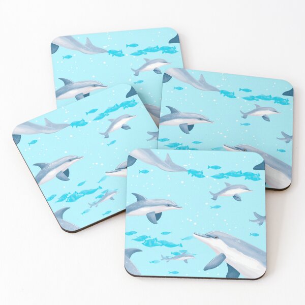 Item preview, Dolphin in Blue Background, Forest, Animal, Pet, Wildlife, Seamless,Pattern, Cute, Sealife, Sand designed and sold by puppynpaw.