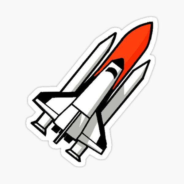 Space Shuttle rocket Sticker