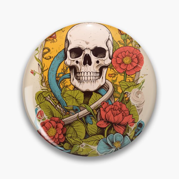 Item preview, Foliage Frame Fusion: Skull Cradled in Botanical Brilliance designed and sold by Cheeky Companions.