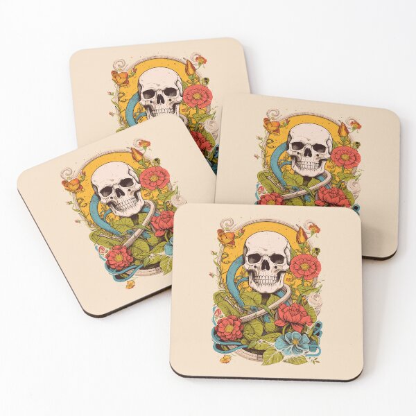 Item preview, Foliage Frame Fusion: Skull Cradled in Botanical Brilliance designed and sold by Cheeky Companions.