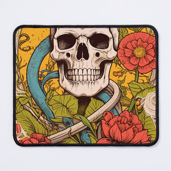 Item preview, Foliage Frame Fusion: Skull Cradled in Botanical Brilliance designed and sold by Cheeky Companions.