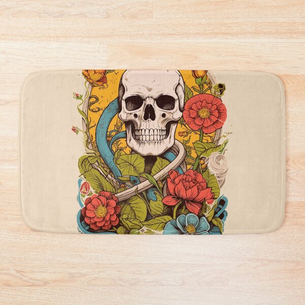 Item preview, Foliage Frame Fusion: Skull Cradled in Botanical Brilliance designed and sold by Cheeky Companions.