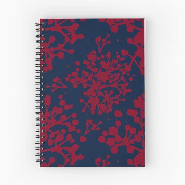 Item preview, Burgundy and Navy Flowers designed and sold by inkblotcreative.