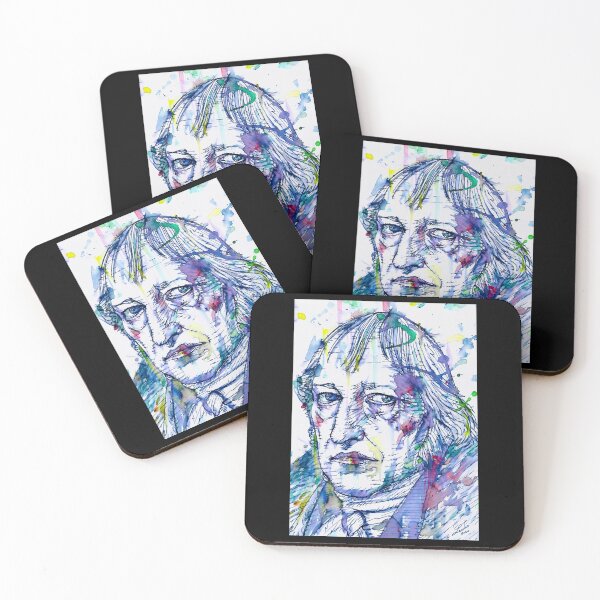Item preview, HEGEL watercolor and ink portrait designed and sold by tarun-dane.