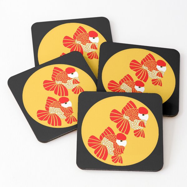 Item preview, Red and White Oranda Goldfish Pair 80723C designed and sold by Nosnah.