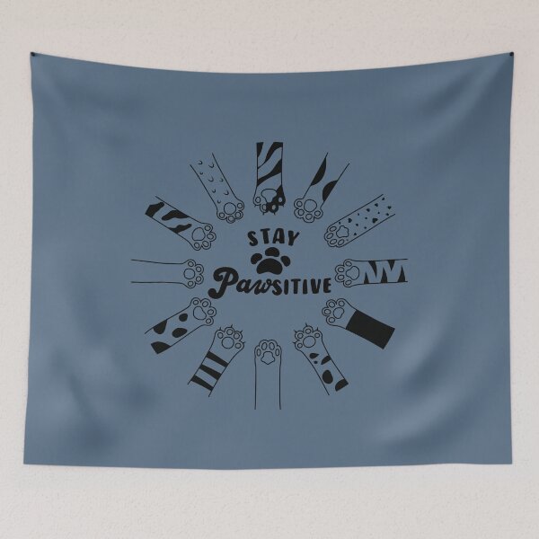 Item preview, Cat's paw stay pawsitive, the cat's meow shirt designed and sold by Teeandnat.